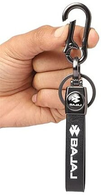 gtrp Bajaj Wala Leather Metal & Leather Black Finish Key Chain 03 Key Chain