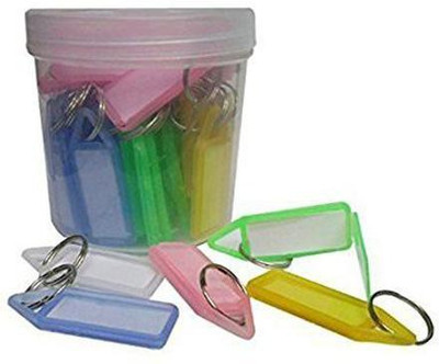 Universal Pack of 50 Assorted Tag Multipurpose Plastic Key Chain