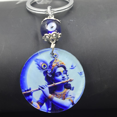 AFH Lord Murli Krishna Evil Eye Gifting Keychain for Men and Women Key Chain