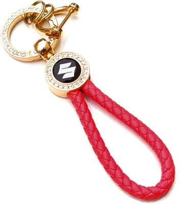 ADOREAL Suzuki Keychain And Keyring Red Rope Golden Ring Key Chain