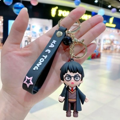 WHITE POPCORN Cute Harry Potter 3D Keychain | with Strap Charm & Hook | Key Chain