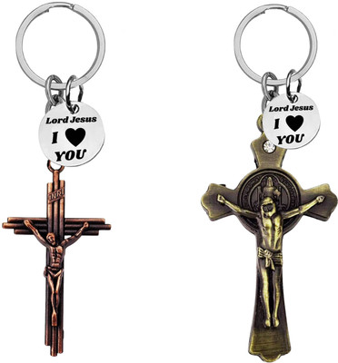 The Men Gift Jesus cross and Crucifix Design Keychains ShivkeyCom668-663 Key Chain
