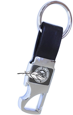 Jdp Novelty Metal Leather Opner Keychain for royal enfield Bike 1901 Logo on. Brown Colour Key Chain