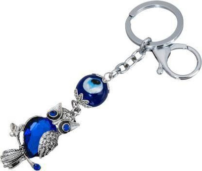 gtrp Evil Eye Owl Design Metallic Locking-New903 Key Chain