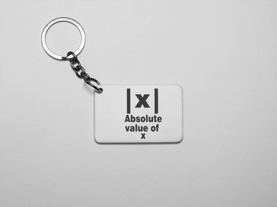 DOGAR ESSENTIALS Absolute value of X IxI -Printed Acrylic Keychain (Pack Of 2) Key Chain
