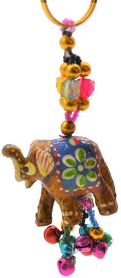 Santarms Key Chain ghungroo Elephant, Key Ring Multicolour Keychain-Best for Gifting Key Chain