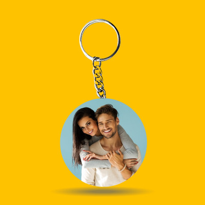 HGG Sojat Personalised Double-Sided PVC Photo Keychain Durable & Waterproof Key Chain