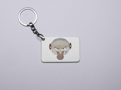 DOGAR ESSENTIALS I Am Watching You Emoji in Patterns- Printed Acrylic Keychains(Pack Of 2) Key Chain