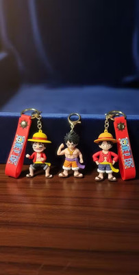 World Gift Mart Limited Edition (Pack of 3) | Anime Keychain Combo | Trendy Straw Hat Pirate Key Chain