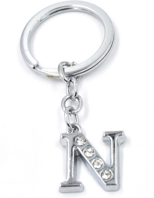 Meeko.com Alphabet N Metal Key Chain For Unisex with attractive Diamond Key Chain