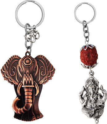 M Men Style Lord Ganesha Om Metal Key Ring – Keychain for CarBike & OfficeSkey615-620 Key Chain