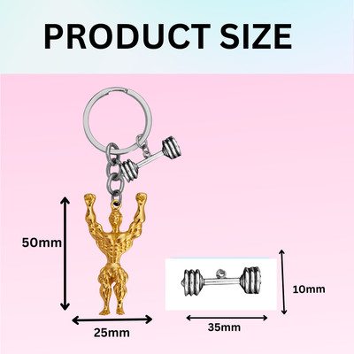 Shiv Jagdamba Fitness Gym Keychain Bodybuilder Motivational Workout Keychain SKeyCom2024123 Key Chain