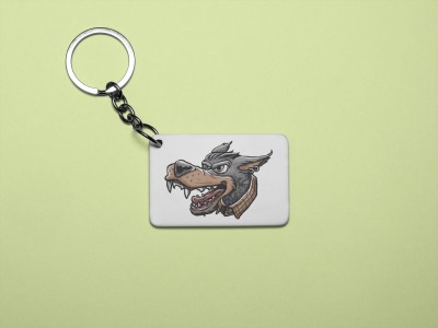 Rushaan Angry fox - Printed acrylic animated Keychain(Pack Of 2) Key Chain