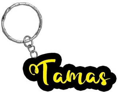 SY Gifts Tamas Name Black Yellow Name Keychain Key Chain