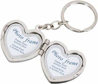 gtrp BEST HEART SHAPE KEY RING WITH DUBLE SIDED MINI PHOTO FRAME-New1182 Key Chain