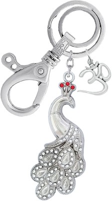 KYP Fashion Silver Peacock Mor keyrings for girls women couples Pendant OM Key Chain