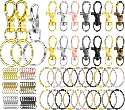 DIY Crafts 10 Pcs Nickel Silver Swivel Clasps Lanyard Snap Hooks Keychain Clip Hook Metal Key Chain