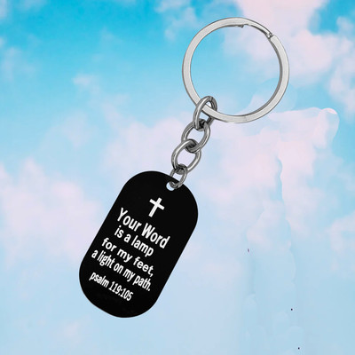 Sullery Christian Keychains for Women Bible Verse Keychain psalm 119:105 SKey2024220 Key Chain