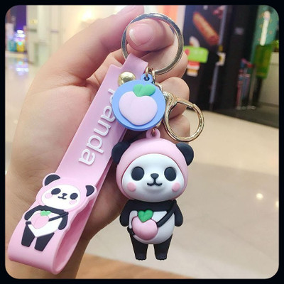 gtrp GQ Cute Cartoon Panda Doll Pendant PVC Key Ring Bag Decor Keycha-A Key Chain