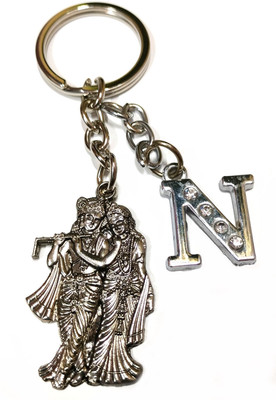 Meeko.com Radha Krishna with N Letter Key Chain 01dn Key Chain