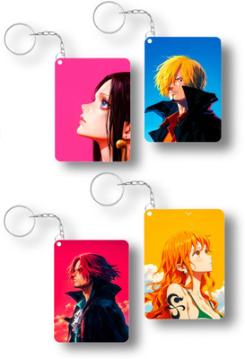 jojo creation jojo present set of 4 anime and sport keychain premium quality mdf wood Key Chain