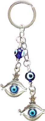 Wonderwhimzy Evil Eye Keychain Blue and Silver Color for gifts Men and Women Key Chain