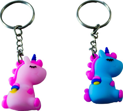 Gifteuo Silicone Unicorn Keychain - Cute Keychains for Keys, Bags, Backpacks and Gift Key Chain