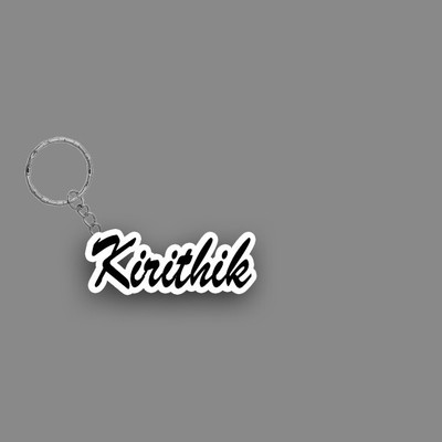 SY Gifts SYG Kirithik Name Keychain White And Black Key Chain