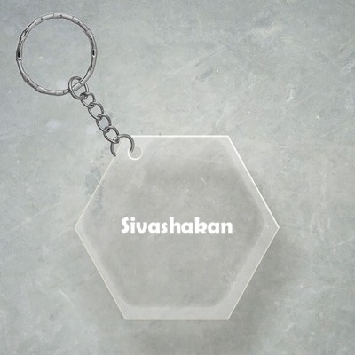 SY Gifts Sivashakan Name Hexagon Keychain Key Chain