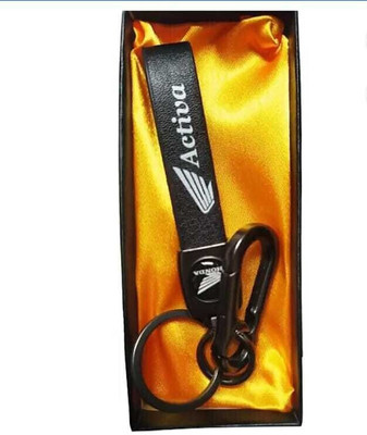 FLAMBE New Activa Leather Stripe with Hook Key Chain Key Chain