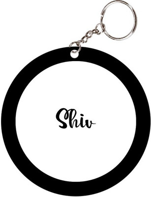 SY Gifts Shiv Name Black Keychain Key Chain