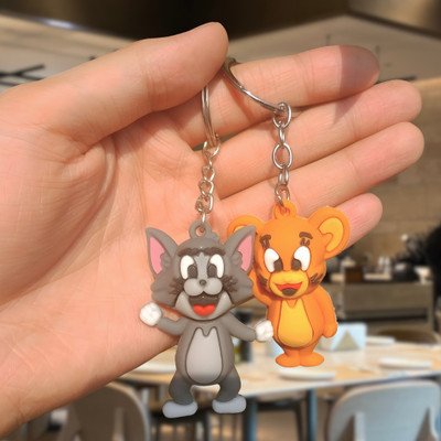 decorxyz Tom and Jerry dancing 3D mini Keychain for couples Key Chain