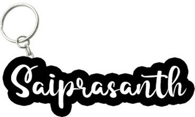 SY Gifts Saiprasanth Black White Name Keychain Key Chain