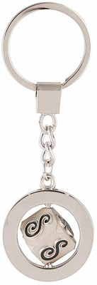 gtrp keychain-Rotating-Dice-Alphabet-Letter-S-Metal-Keychain Key Chain