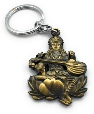 High Choice Double Sided Goddess Saraswati Metal Key Chain