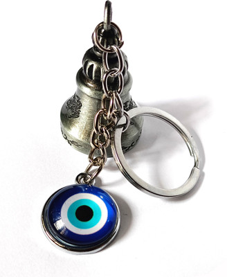 ShopTop Guardian Good Luck Bell with evil eye Key Chain for men and women 01OPU Key Chain