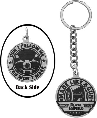 Shiv Jagdamba Don't Follow Me You Won't Make It Royal Enfield Made Like Gun KeychainLShivK2207 Key Chain