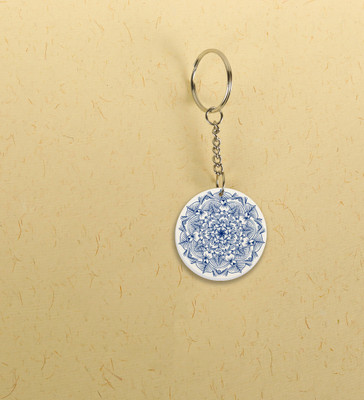 Special Trend Hub Inner Peace Design: Printed Round Keychains Pack of 2 Key Chain