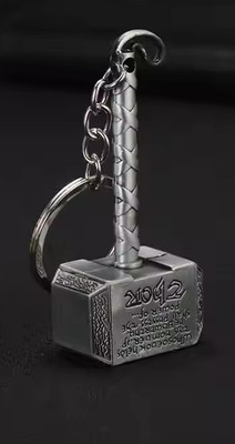 ASBK 1 PCS Silver Infinity Thor Hammer Keychain Key Chain