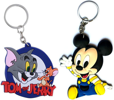 Meeko.com tom & jerry with baby mickey bike key chain Key Chain