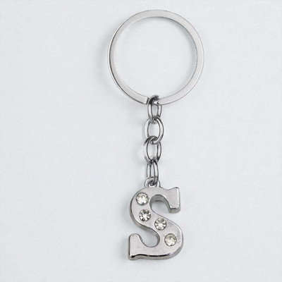 AMANVANI (S) Decorative Alphabet Letter Metal Keychain for Girl Boy Return Gift 1 PCS Key Chain