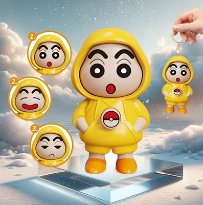 Elecsera Face Changing Doll Key Holder - Key Holder 3D Cartoon Character Key Chain