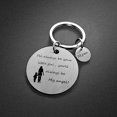 Myurawells Mom Keychain from Daughter Stainless Steel Keychains for Women Key Chain