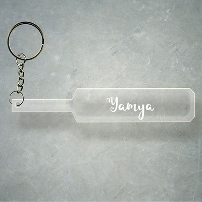 SY Gifts Cricket Bat Logo Design With Yamya Name Key Chain