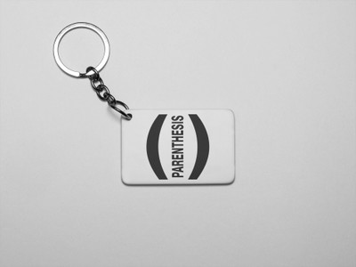 DOGAR ESSENTIALS Parenthesis-Printed Acrylic Keychain (Pack Of 2) Key Chain