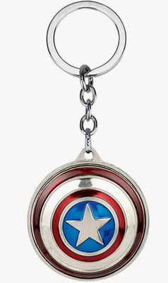 GRACIE COLLECTION Avengers Superhero Captain America Rotating Key Chain Avengers Metal Key Chain Key Chain