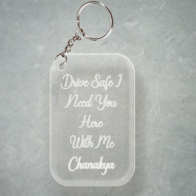 SY Gifts D2 Drive Safe Keychain With Chanakya Name Key Chain