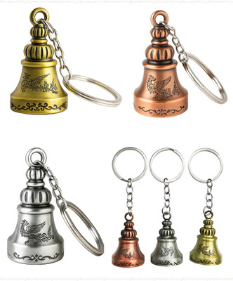 Wonderwhimzy Combo of 3 Bell Keychain Tibetan Keychain Guardian Key Chain Bell 3 Color Key Chain
