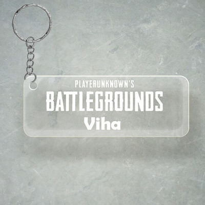 SY Gifts PUBG Design With Viha Name Key Chain