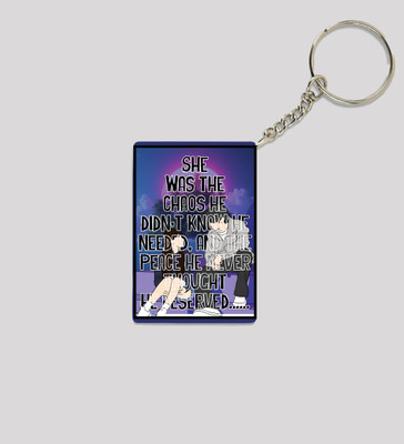 Special Trend Hub Unpredictable Love, Unshakable Peace Printed Keychain Pack of 2 Key Chain